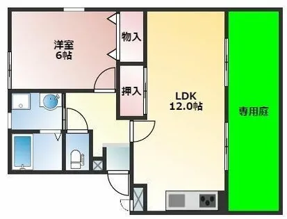 パセオ住吉【1階】の間取り