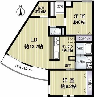 FaLaLa御影【2階】の間取り