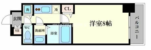 ディクス福島レジデンス【4階】の間取り