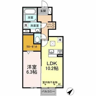 ローゼンハイム【1階】の間取り