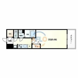 J-ARC天王寺EAST【3階】の間取り