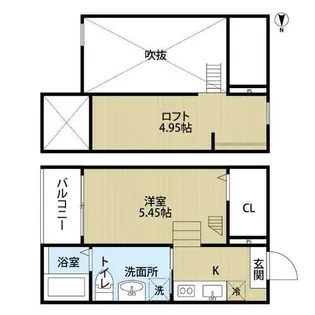 外新町フォート【2階】の間取り