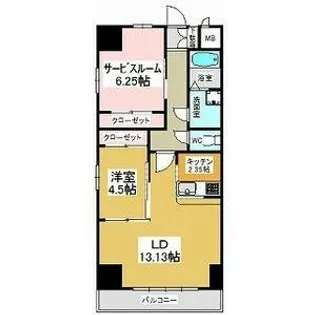 GRAN DUKE鶴舞公園【4階】の間取り