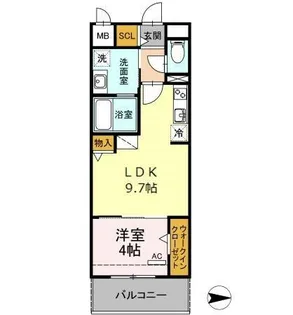 ロイヤルスクエア徳川【8階】の間取り
