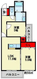 福岡県北九州市八幡東区昭和3丁目【マンション】の間取り