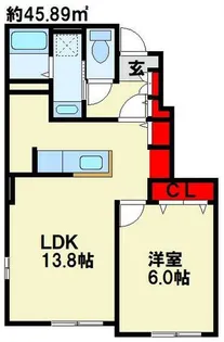 メゾン感田 C棟【1階】の間取り