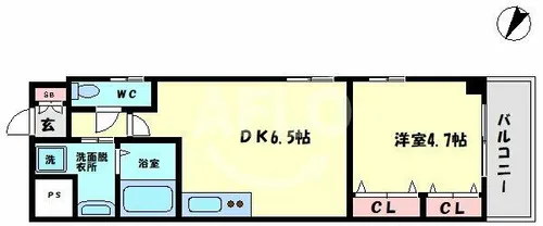 ビエラ江戸堀【7階】の間取り