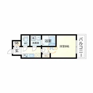 エスリード大阪イーストエッジ【9階】の間取り