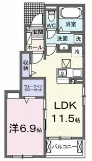 グランツ・マルシバ 5【1階】の間取り