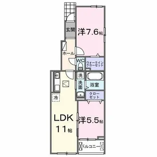 リーフ【1階】の間取り