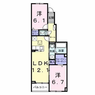 リーフ【1階】の間取り