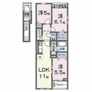 リーフ【2階】の間取り