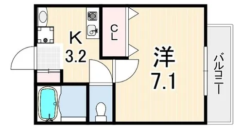 モカ メゾン 六甲【1階】の間取り