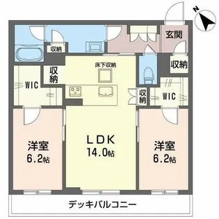 シェリレ【1階】の間取り