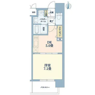プレサンス野田阪神駅前ザ・ファースト【7階】の間取り
