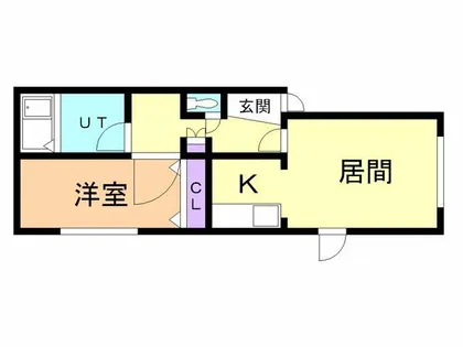 ベルシーヌ鷲別【105号室】の間取り