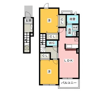 エスペランサ壱番館【2階】の間取り