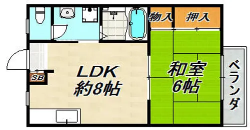 メゾン桜木【1階】の間取り
