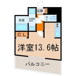 プラウランド名駅【13階】の間取り