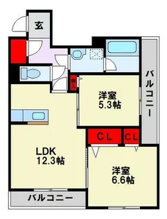 レスポワール K・H【2階】の間取り