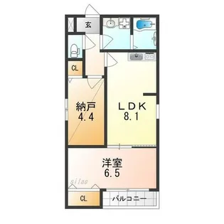 セジュール堺東【1階】の間取り