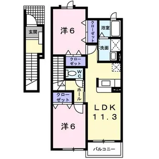プレッソ メゾン Ⅱ【2階】の間取り