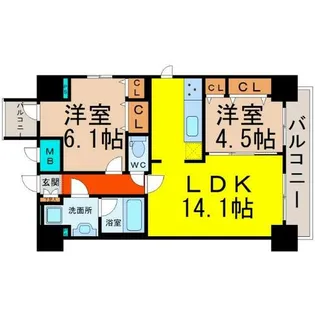 アロハパレス【8階】の間取り