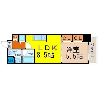 プラウランド堀田【7階】の間取り