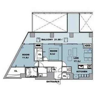 FIRST AVENUE OHORI【201号室】の間取り