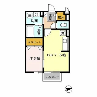 ミカハウスⅡ【206号室】の間取り