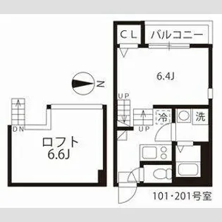 ハーモニーテラス向島町【1階】の間取り