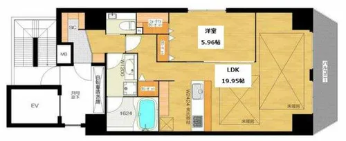 BANIX北堀江【11階】の間取り
