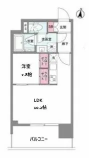 シーズンフラッツ中崎【6階】の間取り