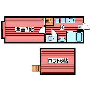 Villa Tsukisappu【103号室】の間取り