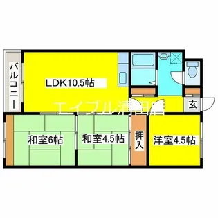 日光ハイツ【303号室】の間取り