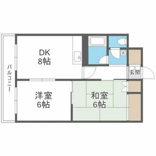 フレクション麻生【105号室】の間取り