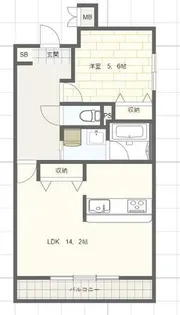 TKD北条口【4階】の間取り