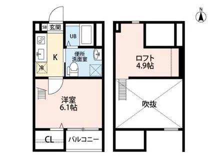 カーサ瑞穂【202号室】の間取り