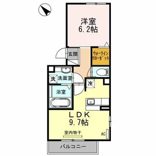 ローズコート鳴海【301号室】の間取り