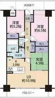 キングマンション千里万博公園【6階】の間取り