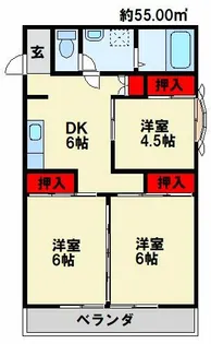 アテイン門司ビル【505号室】の間取り