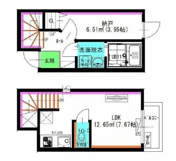 グランレーヴ呼続【1階】の間取り