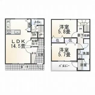 ブランカーサN棟【1階】の間取り