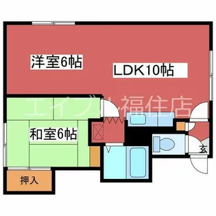 レジデンスヒルトップⅡ【2階】の間取り