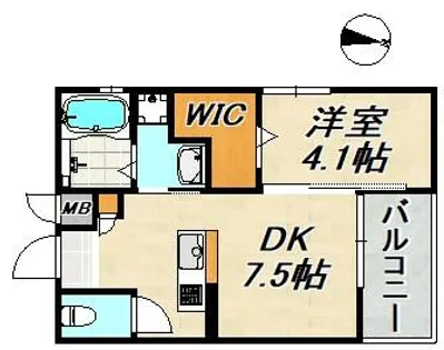 ワコーレヴィータ神戸須磨浦通【1階】の間取り