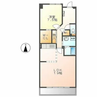 ソーラスフロント富船【2階】の間取り