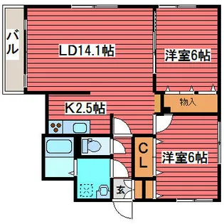 ベルデ福住【3階】の間取り
