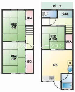 兵庫県尼崎市上坂部3丁目【テラスハウス】の間取り