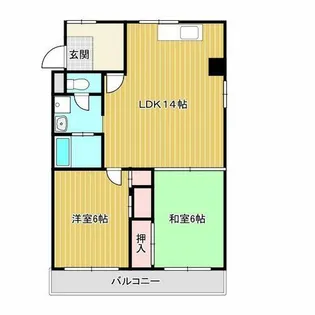 グリーンハイツ東山【206号室】の間取り