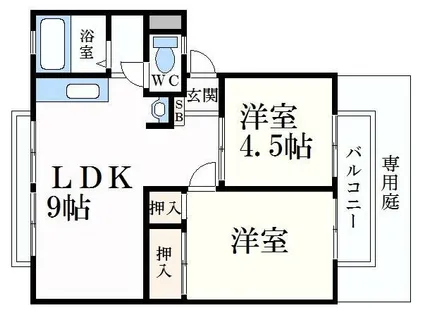 サンシティ竹ノ前【2階】の間取り